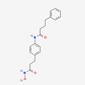 molecular formula C19H22N2O3 B12545147 N-[4-[3-(hydroxyamino)-3-oxopropyl]phenyl]-4-phenylbutanamide CAS No. 656261-27-7