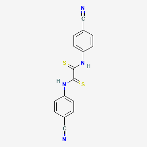 molecular formula C16H10N4S2 B12545157 N~1~,N~2~-Bis(4-cyanophenyl)ethanebis(thioamide) CAS No. 142060-54-6