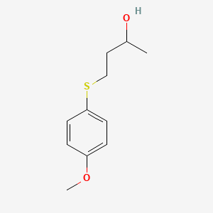 molecular formula C11H16O2S B12545167 4-[(4-Methoxyphenyl)sulfanyl]butan-2-OL CAS No. 671223-81-7