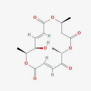 molecular formula C16H20O8 B1254517 (+)-macrosphelide B 