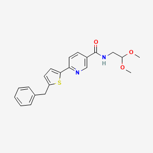 6-(5-Benzylthiophen-2-YL)-N-(2,2-dimethoxyethyl)nicotinamide