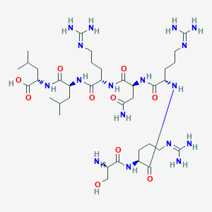 molecular formula C37H71N17O10 B12545193 L-Leucine, L-seryl-L-arginyl-L-arginyl-L-asparaginyl-L-arginyl-L-leucyl- CAS No. 847248-27-5