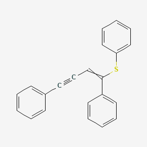 molecular formula C22H16S B12545223 1,1'-[1-(Phenylsulfanyl)but-1-en-3-yne-1,4-diyl]dibenzene CAS No. 142144-51-2