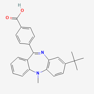 molecular formula C25H24N2O2 B1254523 4-(3-Tert-butyl-11-methylbenzo[b][1,4]benzodiazepin-6-yl)benzoic acid 
