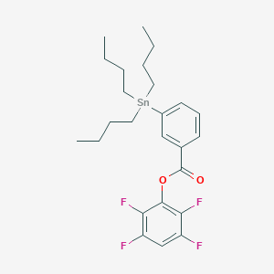 molecular formula C25H32F4O2Sn B12545234 2,3,5,6-Tetrafluorophenyl 3-(tributylstannyl)benzoate CAS No. 663622-12-6