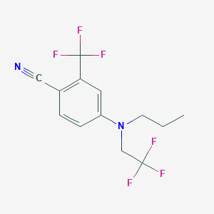 molecular formula C13H12F6N2 B12545256 4-[Propyl(2,2,2-trifluoroethyl)amino]-2-(trifluoromethyl)benzonitrile CAS No. 821777-64-4