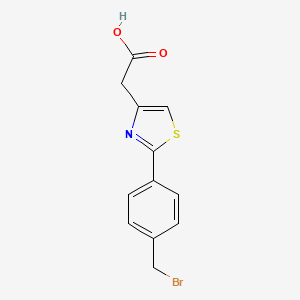 4-Thiazoleacetic acid, 2-[4-(bromomethyl)phenyl]-