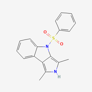 molecular formula C18H16N2O2S B12545401 1,3-Dimethyl-4-(phenylsulfonyl)-2,4-dihydropyrrolo[3,4-b]indole CAS No. 146253-26-1