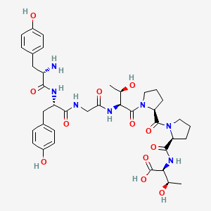 molecular formula C38H51N7O12 B12545412 L-Tyrosyl-L-tyrosylglycyl-L-threonyl-L-prolyl-L-prolyl-L-threonine CAS No. 652966-70-6