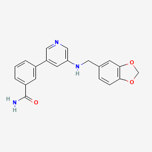 Benzamide, 3-[5-[(1,3-benzodioxol-5-ylmethyl)amino]-3-pyridinyl]-