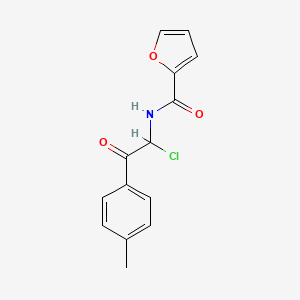 molecular formula C14H12ClNO3 B12545491 N-[1-Chloro-2-(4-methylphenyl)-2-oxoethyl]furan-2-carboxamide CAS No. 865284-49-7