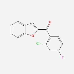 molecular formula C15H8ClFO2 B12545542 (1-Benzofuran-2-yl)(2-chloro-4-fluorophenyl)methanone CAS No. 143657-70-9