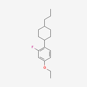 molecular formula C17H25FO B12545550 4-Ethoxy-2-fluoro-1-(4-propylcyclohexyl)benzene CAS No. 866947-40-2