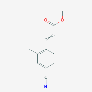 molecular formula C12H11NO2 B12545559 Methyl 3-(4-cyano-2-methylphenyl)prop-2-enoate CAS No. 652997-72-3