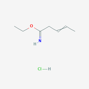 Ethyl pent-3-enimidate;hydrochloride