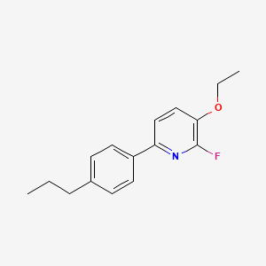 molecular formula C16H18FNO B12545584 3-Ethoxy-2-fluoro-6-(4-propylphenyl)pyridine CAS No. 143651-11-0