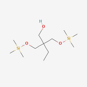 molecular formula C12H30O3Si2 B12545594 2,2-Bis{[(trimethylsilyl)oxy]methyl}butan-1-ol CAS No. 663190-10-1