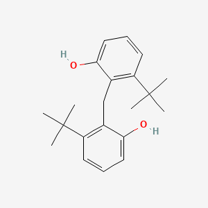 molecular formula C21H28O2 B12545602 2,2'-Methylenebis(3-tert-butylphenol) CAS No. 142281-96-7