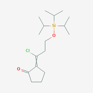 molecular formula C17H31ClO2Si B12545615 2-(1-Chloro-3-{[tri(propan-2-yl)silyl]oxy}propylidene)cyclopentan-1-one CAS No. 868701-08-0