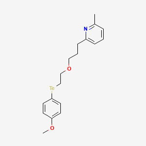 molecular formula C18H23NO2Te B12545625 2-(3-{2-[(4-Methoxyphenyl)tellanyl]ethoxy}propyl)-6-methylpyridine CAS No. 668429-06-9