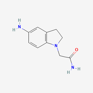 molecular formula C10H13N3O B12545657 2-(5-Amino-2,3-dihydro-1H-indol-1-yl)acetamide CAS No. 143587-59-1