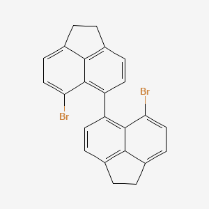 molecular formula C24H16Br2 B12545665 6,6'-Dibromo-1,1',2,2'-tetrahydro-5,5'-biacenaphthylene CAS No. 144509-29-5