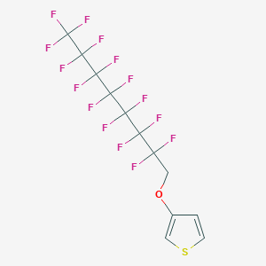 molecular formula C12H5F15OS B12545682 3-[(2,2,3,3,4,4,5,5,6,6,7,7,8,8,8-Pentadecafluorooctyl)oxy]thiophene CAS No. 142214-54-8