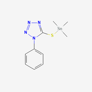 molecular formula C10H14N4SSn B12545700 1-Phenyl-5-[(trimethylstannyl)sulfanyl]-1H-tetrazole CAS No. 143277-89-8