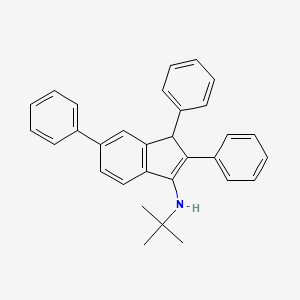 molecular formula C31H29N B12545701 N-tert-Butyl-1,2,6-triphenyl-1H-inden-3-amine CAS No. 866822-28-8