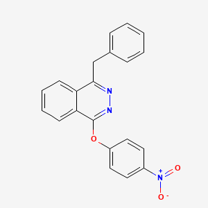 molecular formula C21H15N3O3 B12545733 1-Benzyl-4-(4-nitrophenoxy)phthalazine CAS No. 652969-97-6