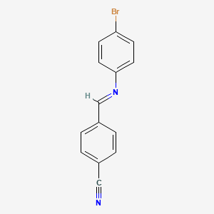 molecular formula C14H9BrN2 B12545797 Benzonitrile, 4-[[(4-bromophenyl)imino]methyl]- CAS No. 147300-16-1