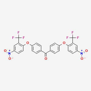 molecular formula C27H14F6N2O7 B12545801 Bis{4-[4-nitro-2-(trifluoromethyl)phenoxy]phenyl}methanone CAS No. 669089-65-0