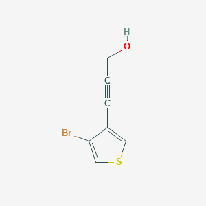 molecular formula C7H5BrOS B12545817 2-Propyn-1-ol, 3-(4-bromo-3-thienyl)- CAS No. 835886-93-6