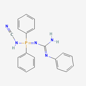 molecular formula C20H18N5P B12545846 N-Cyano-P,P-diphenyl-N'-(N'-phenylcarbamimidoyl)phosphinimidic amide CAS No. 834878-00-1