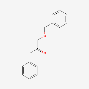 molecular formula C16H16O2 B12545862 2-Propanone, 1-phenyl-3-(phenylmethoxy)- CAS No. 144018-68-8