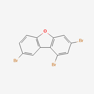 molecular formula C12H5Br3O B12545863 1,3,8-Tribromo-dibenzofuran CAS No. 142408-19-3