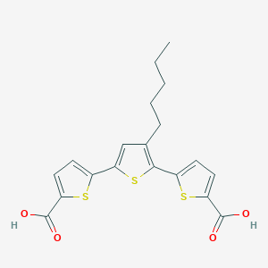 5-[5-(5-Carboxythiophen-2-yl)-4-pentylthiophen-2-yl]thiophene-2-carboxylic acid