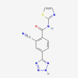 2-cyano-4-(2H-tetrazol-5-yl)-N-(1,3-thiazol-2-yl)benzamide