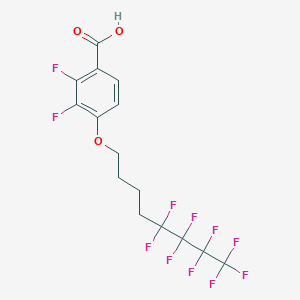 molecular formula C15H11F11O3 B12545906 2,3-Difluoro-4-[(5,5,6,6,7,7,8,8,8-nonafluorooctyl)oxy]benzoic acid CAS No. 668989-63-7