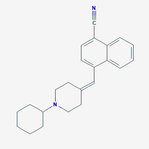 molecular formula C23H26N2 B12545920 4-[(1-Cyclohexylpiperidin-4-ylidene)methyl]naphthalene-1-carbonitrile CAS No. 147328-60-7