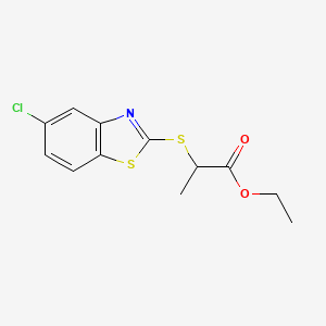 Ethyl 2-[(5-chloro-1,3-benzothiazol-2-yl)sulfanyl]propanoate