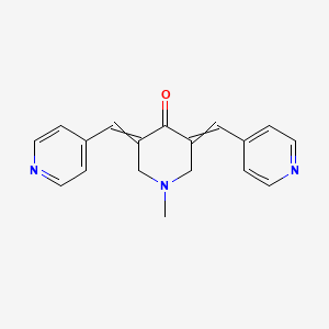 4-Piperidinone, 1-methyl-3,5-bis(4-pyridinylmethylene)-