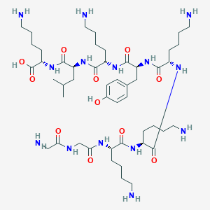 Glycylglycyl-L-lysyl-L-lysyl-L-lysyl-L-tyrosyl-L-lysyl-L-leucyl-L-lysine