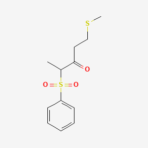 3-Pentanone, 1-(methylthio)-4-(phenylsulfonyl)-