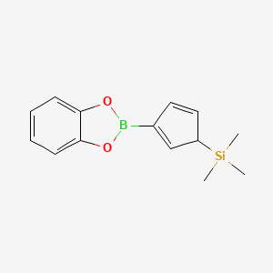 [3-(2H-1,3,2-Benzodioxaborol-2-yl)cyclopenta-2,4-dien-1-yl](trimethyl)silane