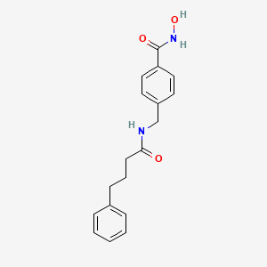 N-hydroxy-4-[(4-phenylbutanoylamino)methyl]benzamide