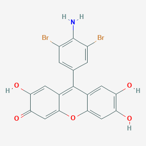 molecular formula C19H11Br2NO5 B12545950 9-(4-Amino-3,5-dibromophenyl)-2,6,7-trihydroxy-3H-xanthen-3-one CAS No. 155366-92-0