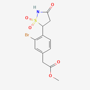 Methyl [3-bromo-4-(1,1-dioxido-3-oxoisothiazolidin-5-YL)phenyl]acetate