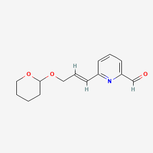 molecular formula C14H17NO3 B12546003 6-[3-(Tetrahydro-pyran-2-yloxy)-propenyl]-pyridine-2-carbaldehyde 