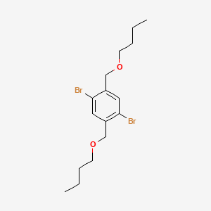 B12546049 1,4-Dibromo-2,5-bis(butoxymethyl)benzene CAS No. 144526-36-3